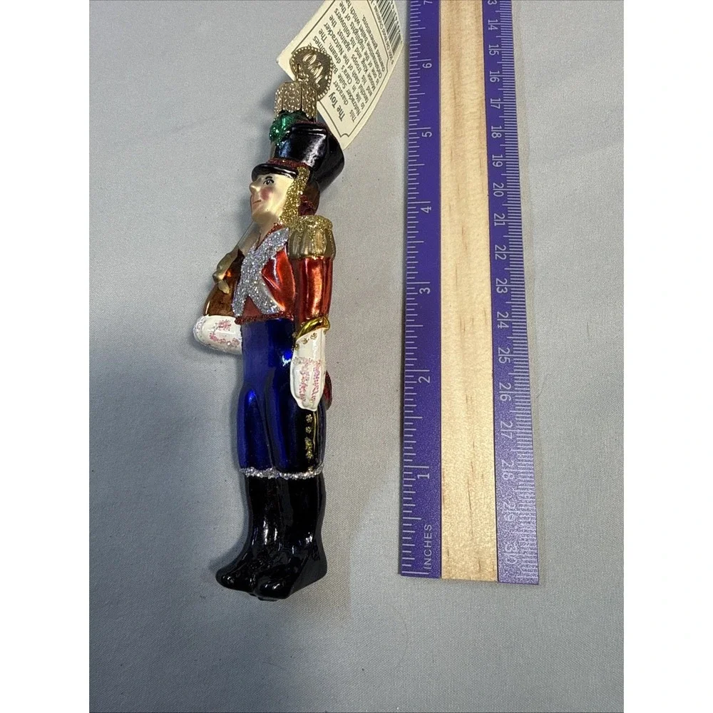 Old World Christmas Toy Soldier Nutcracker Glass Ornament with Tag